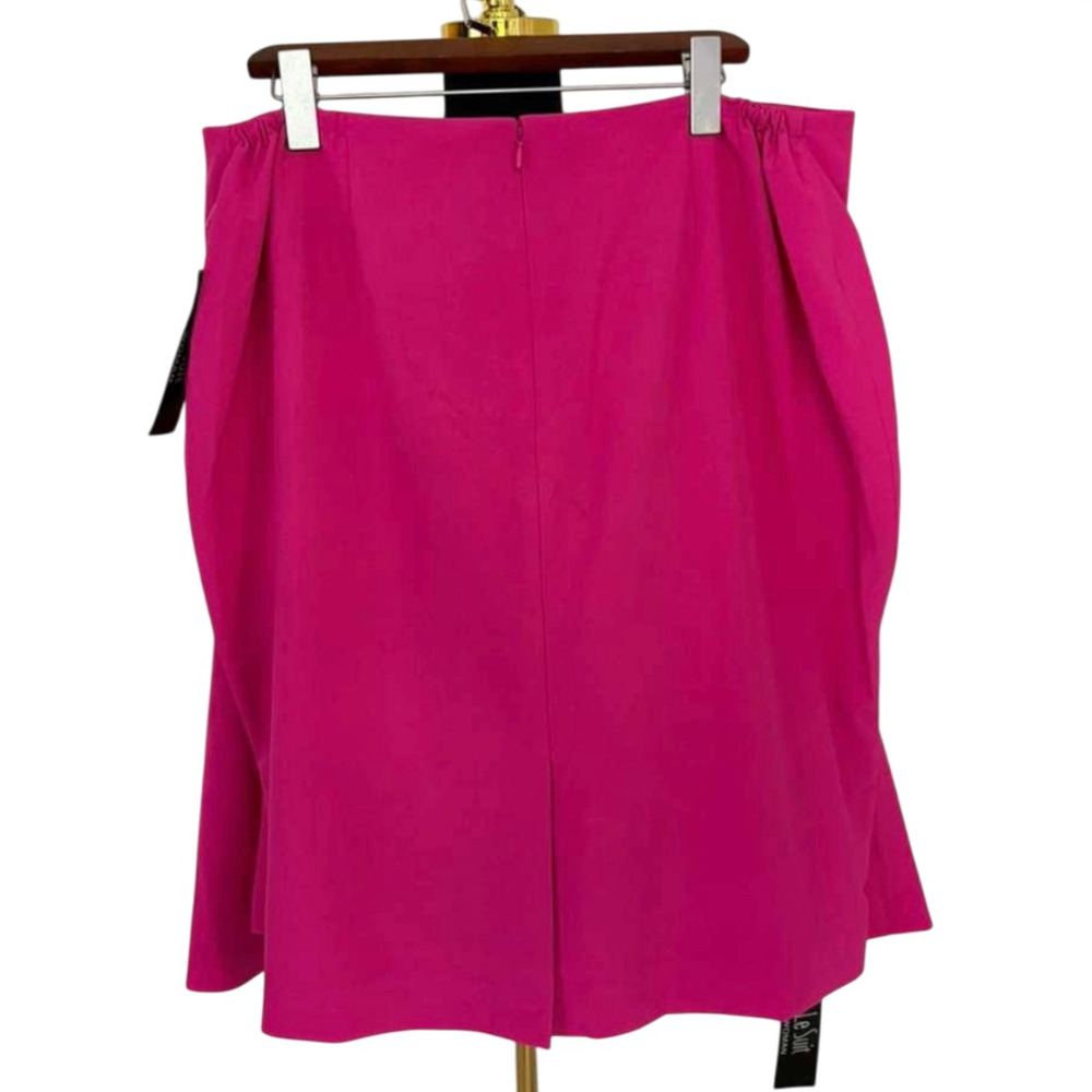 Le Suit 2 Piece Skirt Suit Set Pink Fuchsia Blazer Jacket Pencil Skirt 14W NWT - Picture 9 of 13